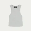 The Couture Club Acid Wash Ctre Rib Vest Top