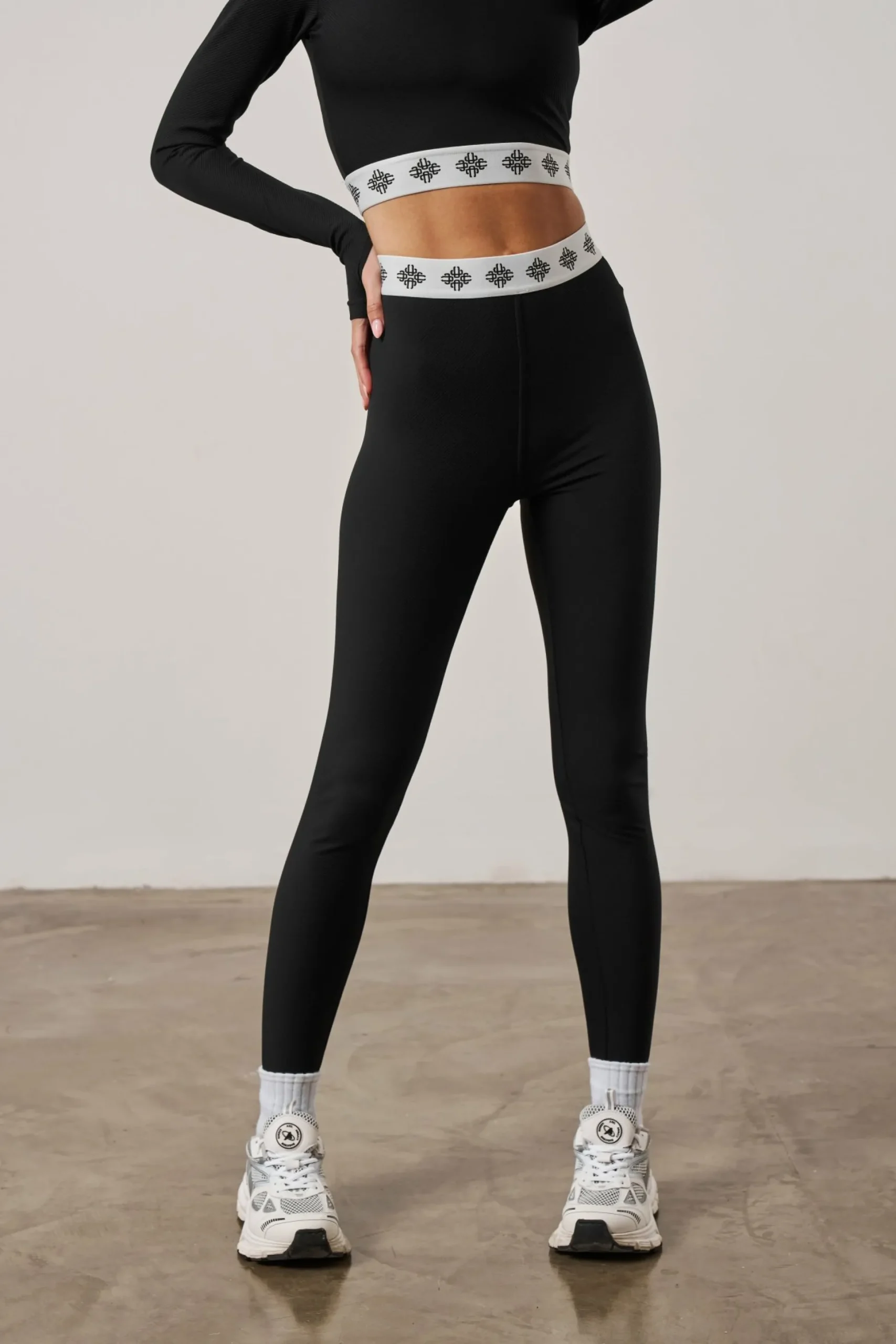 branded_waistband_ribbed__1.webp The Couture Club Branded Waistband Ribbed Leggings