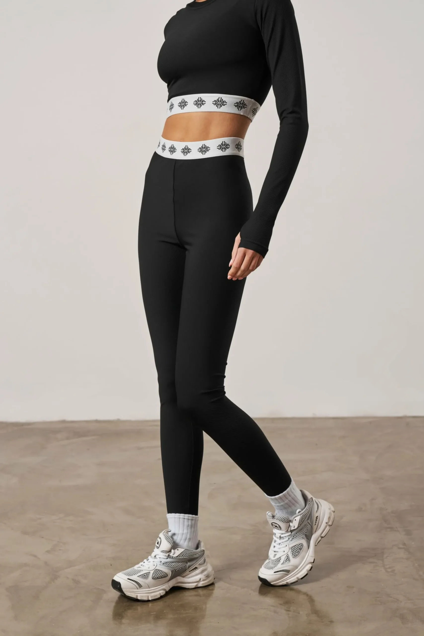 branded_waistband_ribbed__3.webp The Couture Club Branded Waistband Ribbed Leggings