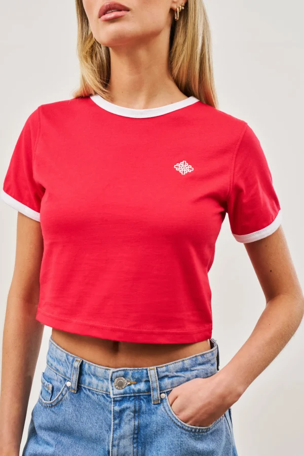 The Couture Club Couture Emblem Ringer Baby Tee