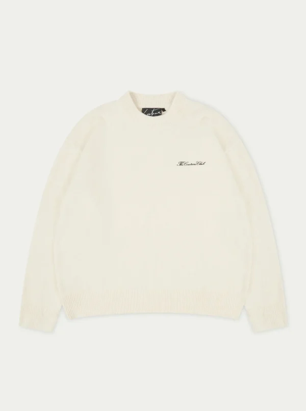 The Couture Club Couture Script Knitted Crew
