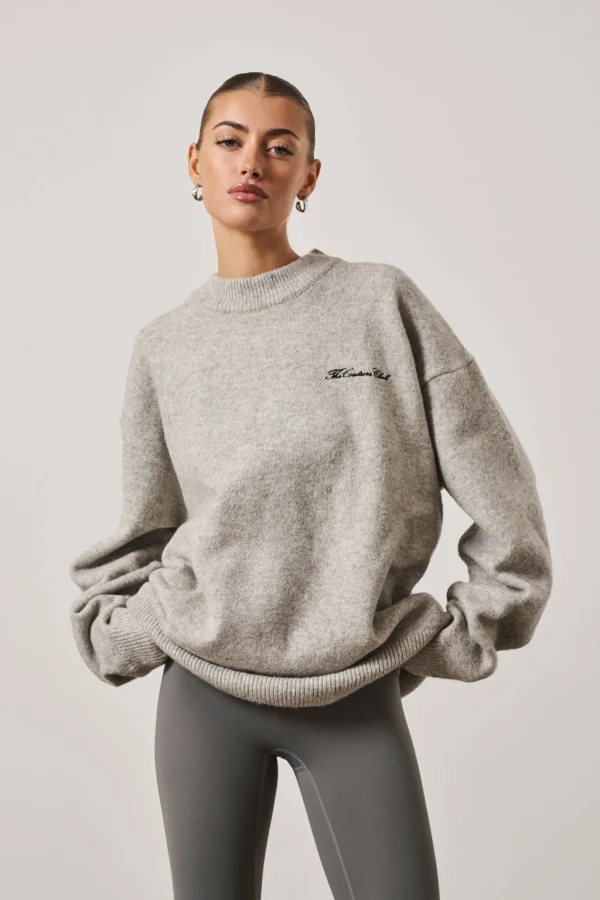 The Couture Club Couture Script Knitted Crew