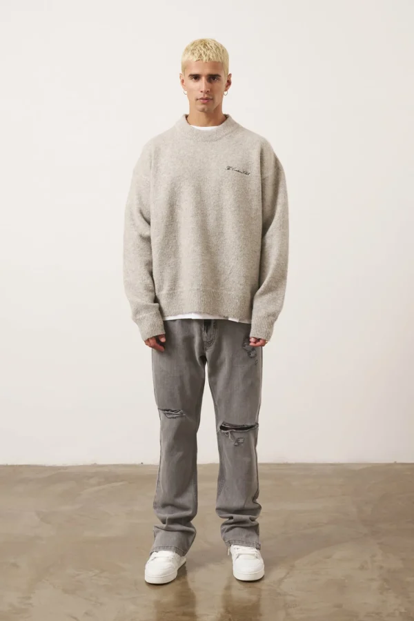 The Couture Club Couture Script Knitted Crew