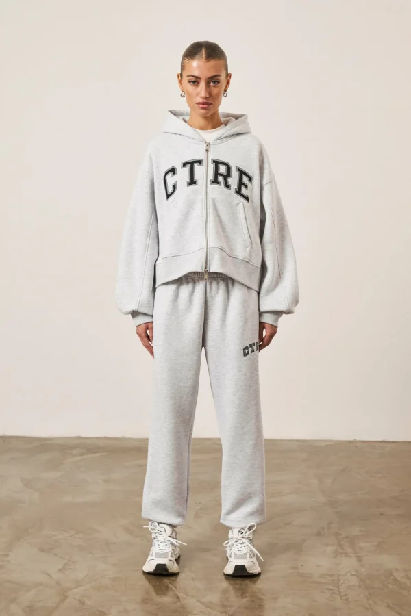 The Couture Club Ctre Cropped Zip Through Hoodie