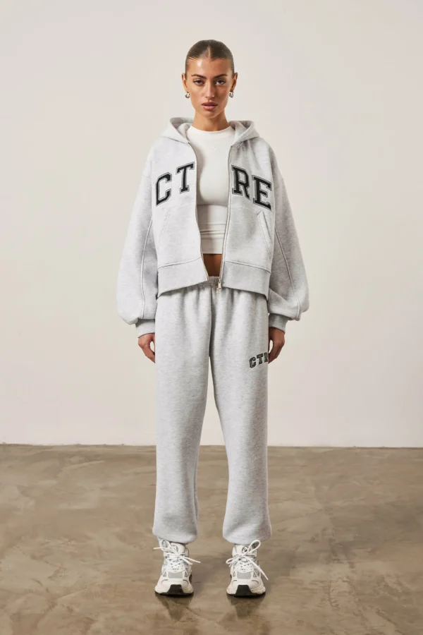 The Couture Club Ctre Cropped Zip Through Hoodie