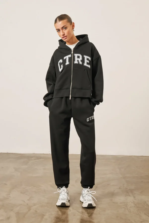 The Couture Club Ctre Cropped Zip Through Hoodie