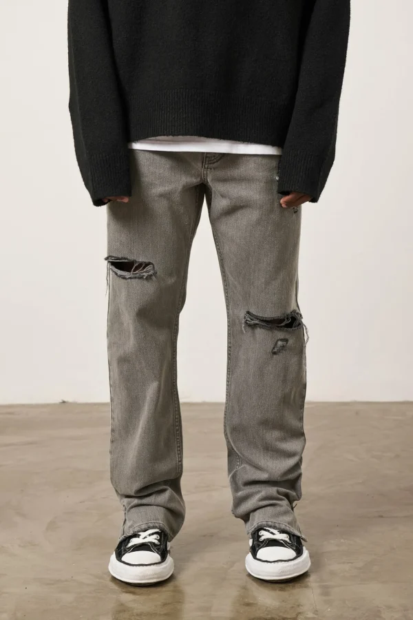 The Couture Club Distressed Straight Leg Jean