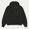 The Couture Club Distressed Woven Canvas Hooded Jacket