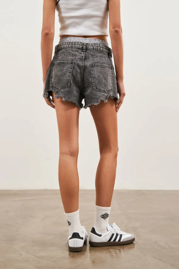 The Couture Club Double Layer Boxer Denim Shorts