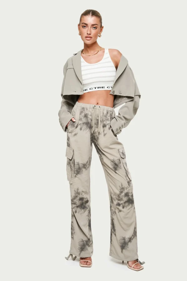 The Couture Club Draped Camo Oversized Cargos