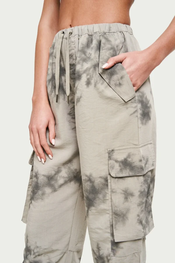 The Couture Club Draped Camo Oversized Cargos