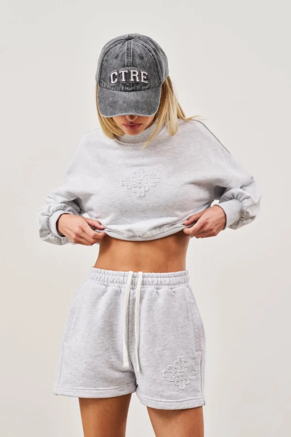 The Couture Club Emblem Applique Jersey Shorts