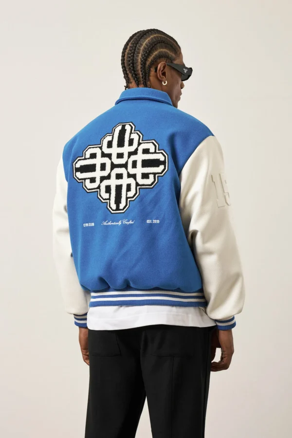 The Couture Club Emblem Chenille Varsity Jacket