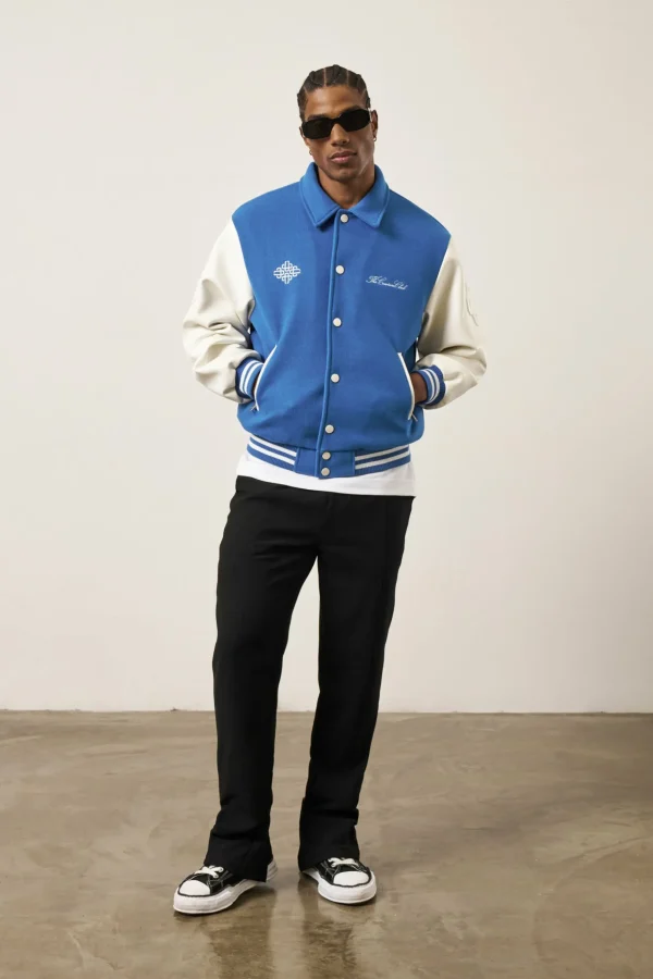 The Couture Club Emblem Chenille Varsity Jacket