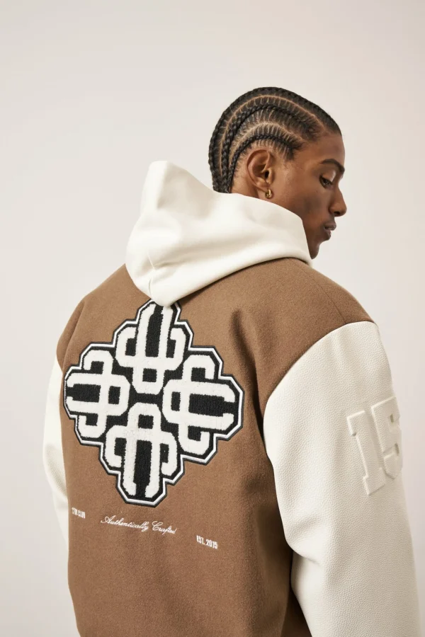 The Couture Club Emblem Chenille Varsity Jacket