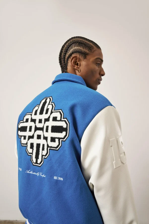 The Couture Club Emblem Chenille Varsity Jacket
