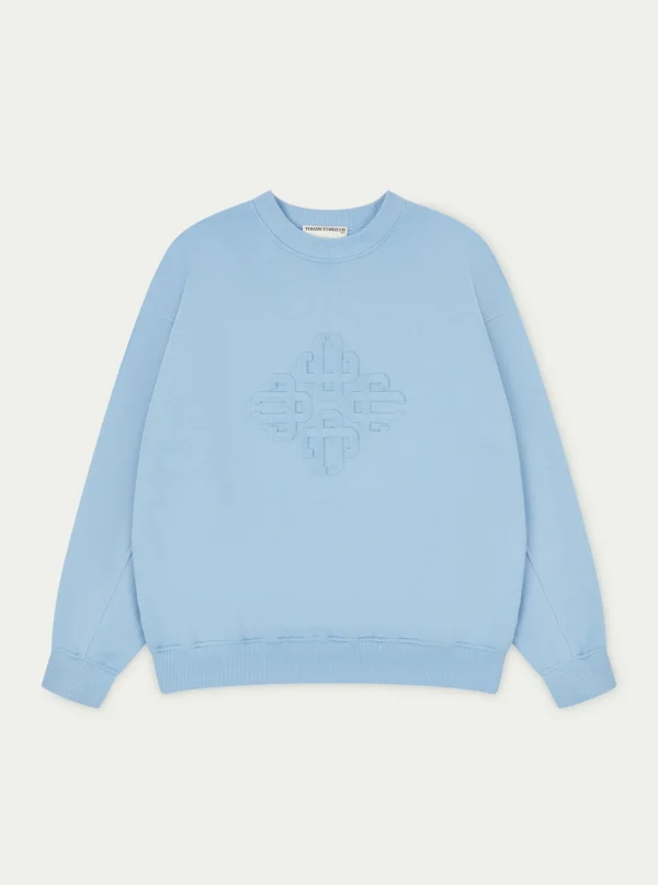 The Couture Club Emblem Embossed Oversized Sweatshirt
