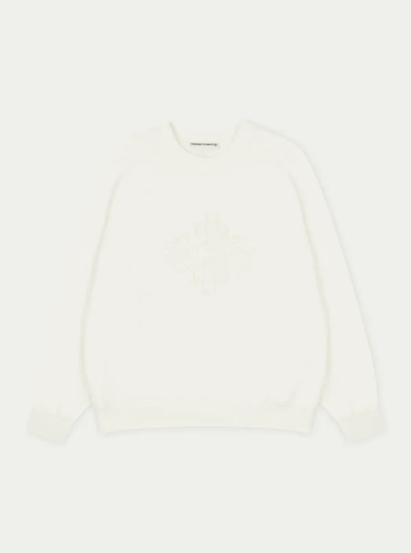 The Couture Club Emblem Embossed Oversized Sweatshirt