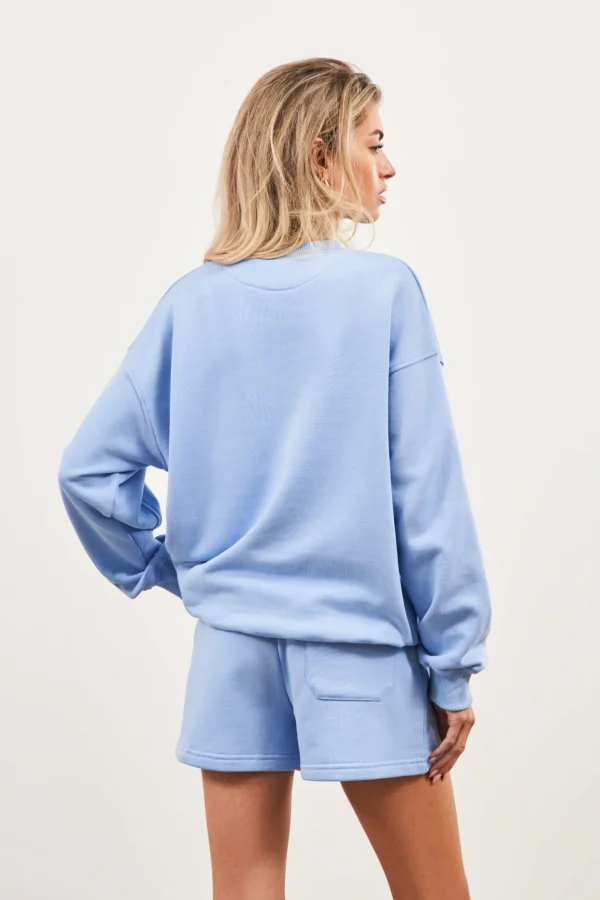 The Couture Club Emblem Embossed Oversized Sweatshirt