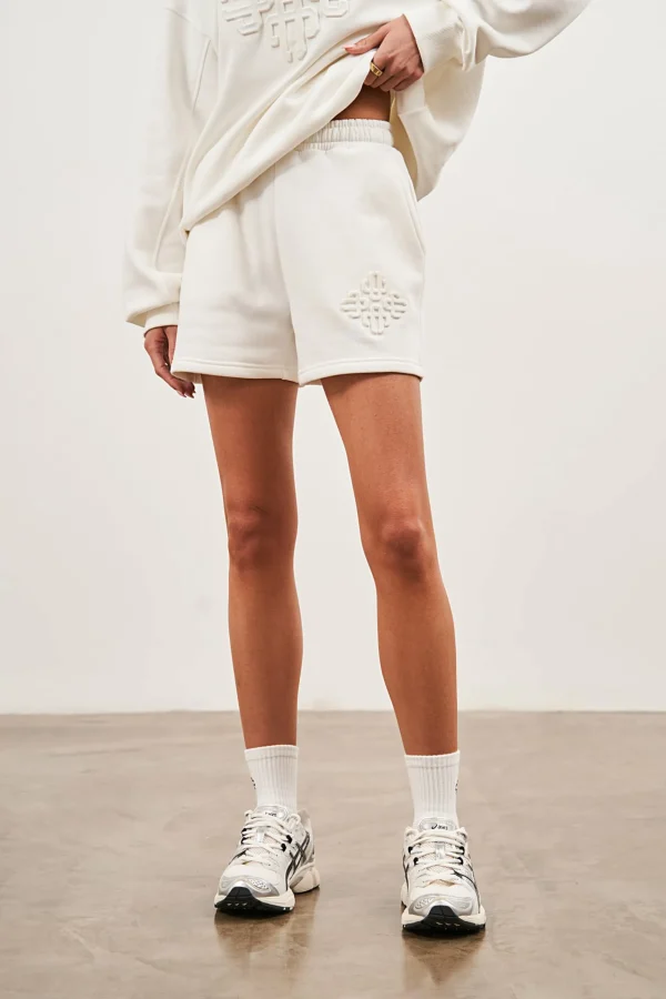 The Couture Club Emblem Embossed Shorts