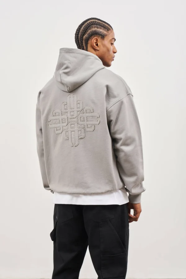 The Couture Club Emblem Embroidered Logo Zip Through Hoodie