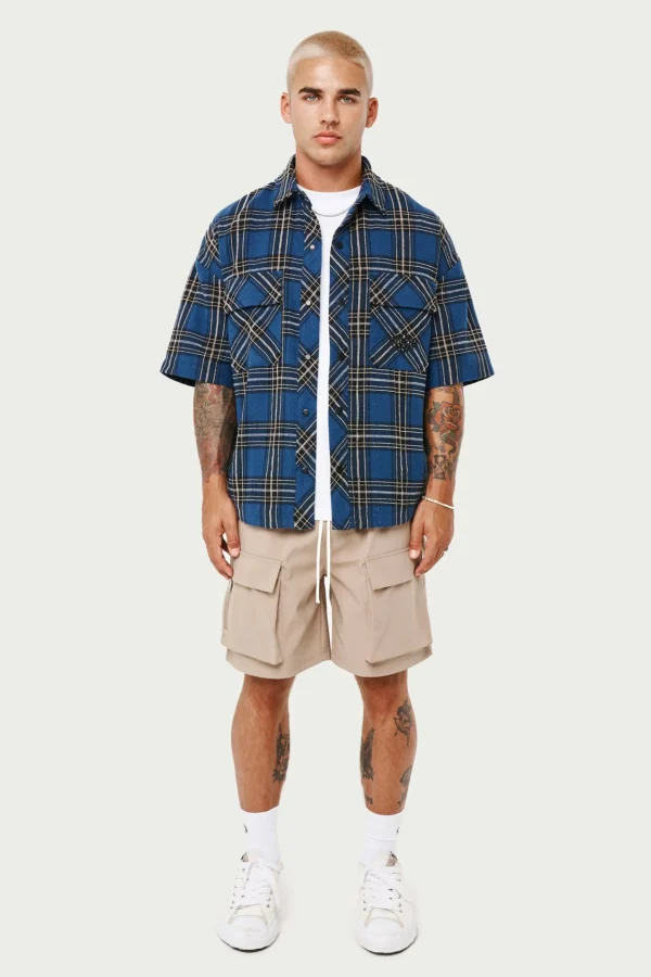 The Couture Club Emblem Flannel Overshirt