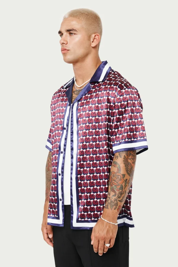 The Couture Club Emblem Printed Resort Shirt
