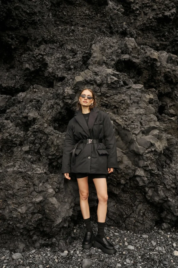 The Couture Club Emblem Sculpting Cycling Short- Black