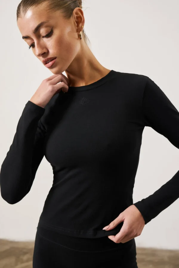 The Couture Club Emblem Soft Touch Jersey Long Sleeve Top