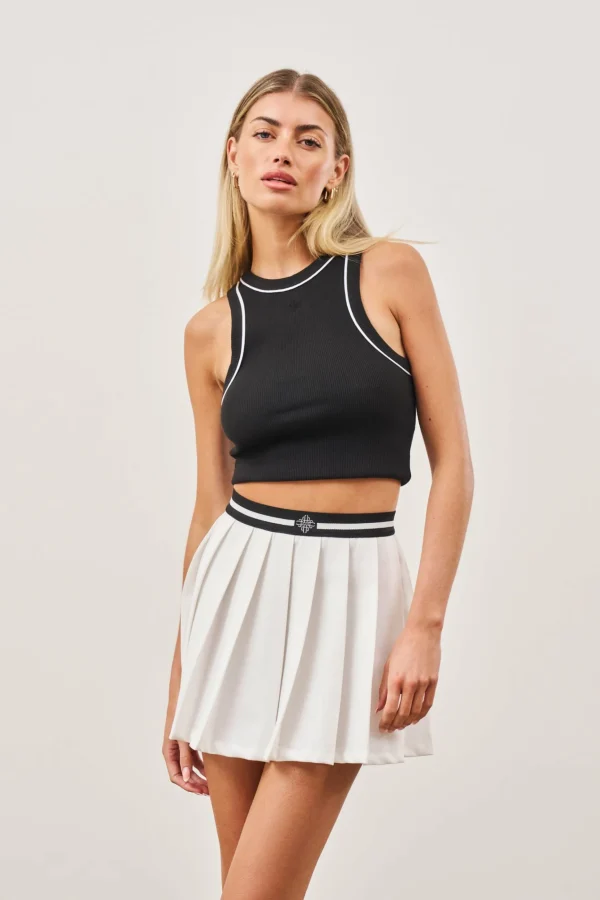 The Couture Club Emblem Waistband Tennis Mini Skirt