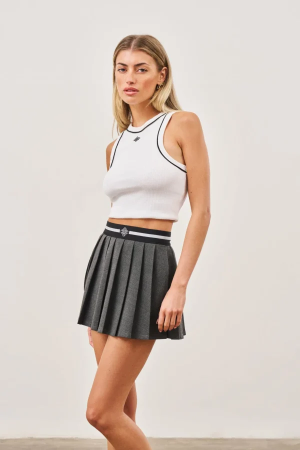 The Couture Club Emblem Waistband Tennis Mini Skirt