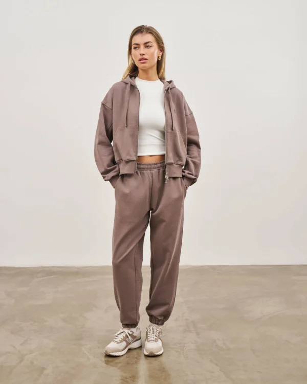 The Couture Club Emblem Zip Through Relaxed Hoodie