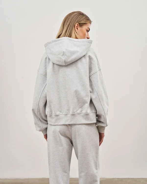 The Couture Club Emblem Zip Through Relaxed Hoodie