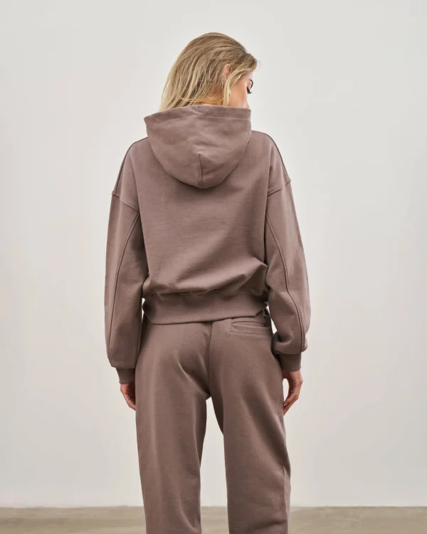 The Couture Club Emblem Zip Through Relaxed Hoodie