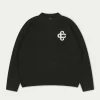 The Couture Club Fluffy Knit Emblem Crew