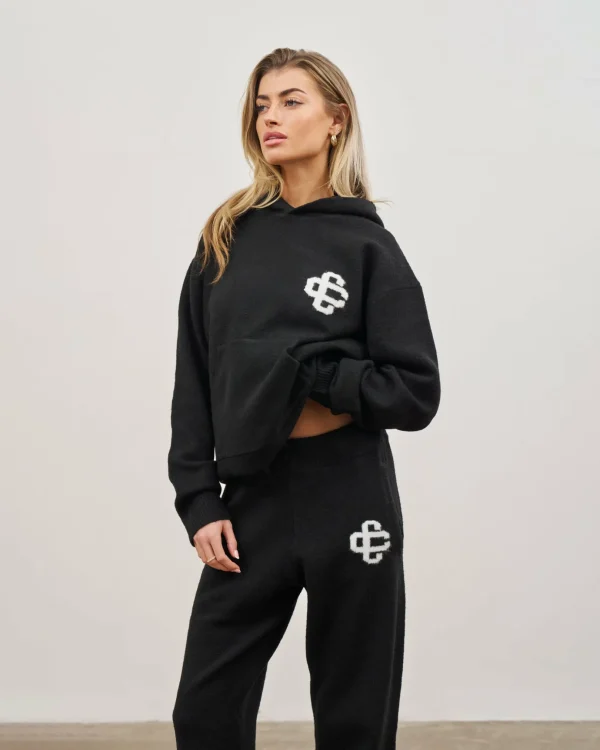 The Couture Club Fluffy Knit Emblem Hoodie