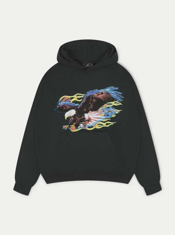 The Couture Club Graphic Flame Vintage Hoodie