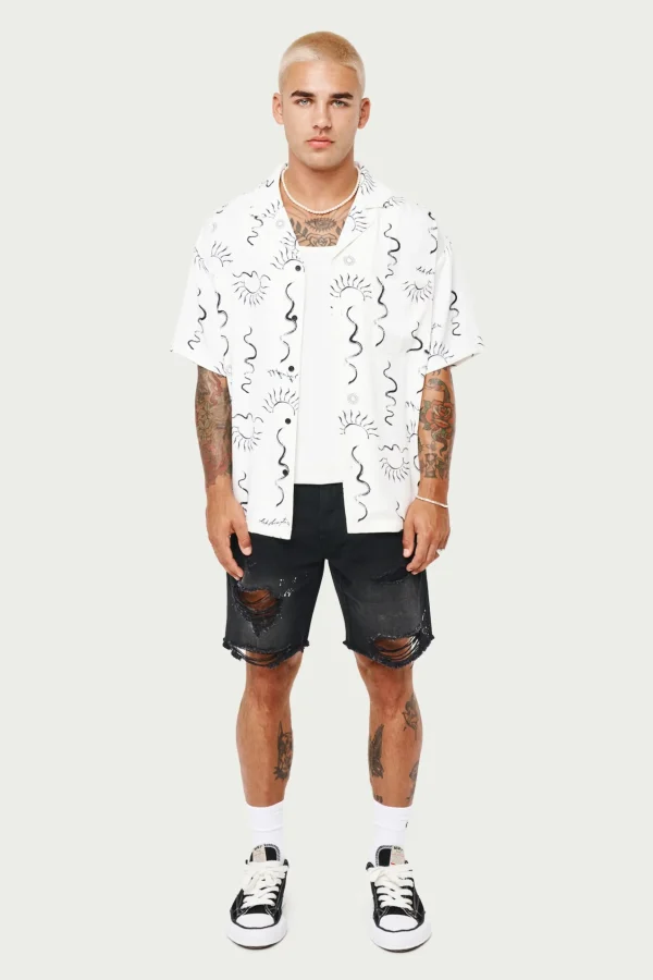 The Couture Club Hand-Drawn Abstract Resort Shirt