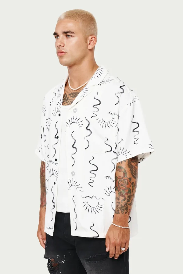 The Couture Club Hand-Drawn Abstract Resort Shirt