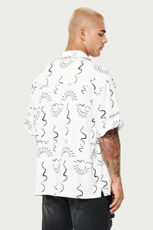 The Couture Club Hand-Drawn Abstract Resort Shirt