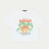 The Couture Club Hawaiian Print Cropped T-Shirt