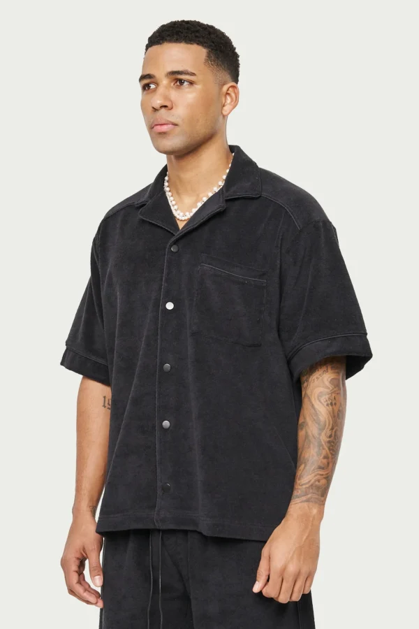 The Couture Club Heavyweight Towelled Revere Shirt