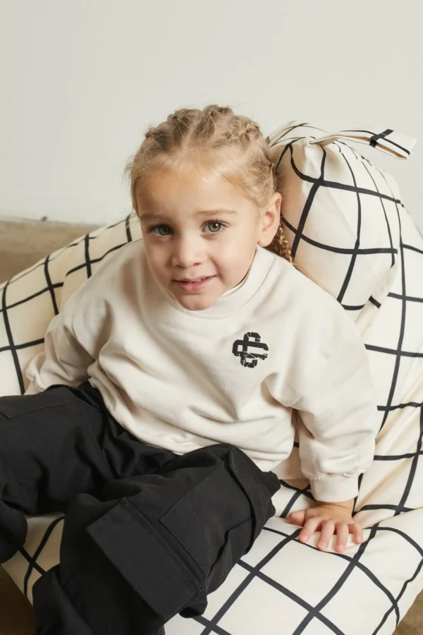 The Couture Club Kids Cracked Emblem Crew Sweatshirt
