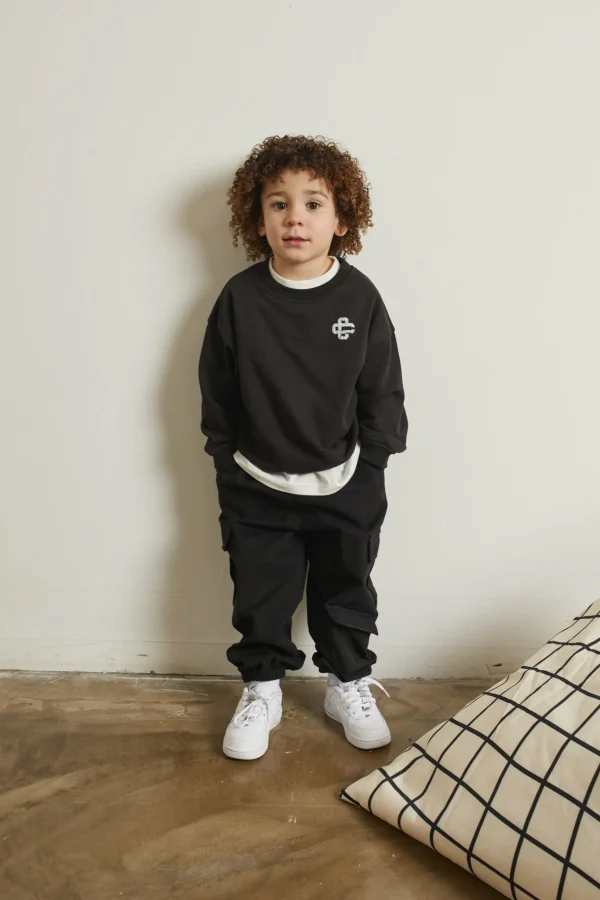 The Couture Club Kids Cracked Emblem Crew Sweatshirt