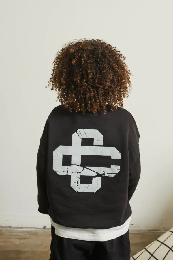 The Couture Club Kids Cracked Emblem Crew Sweatshirt