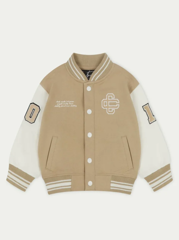 The Couture Club Kids Emblem Varsity Bomber Jacket