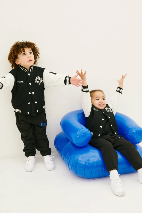 The Couture Club Kids Emblem Varsity Bomber Jacket