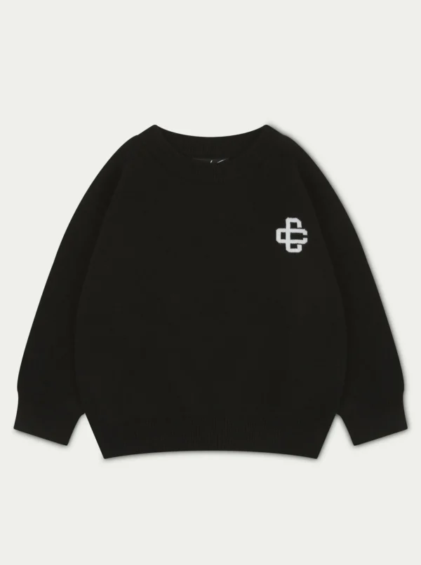 The Couture Club Kids Knitted Emblem Crew