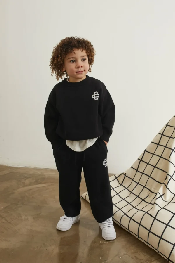 The Couture Club Kids Knitted Emblem Crew