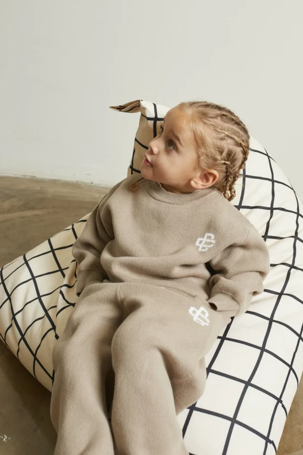 The Couture Club Kids Knitted Emblem Crew